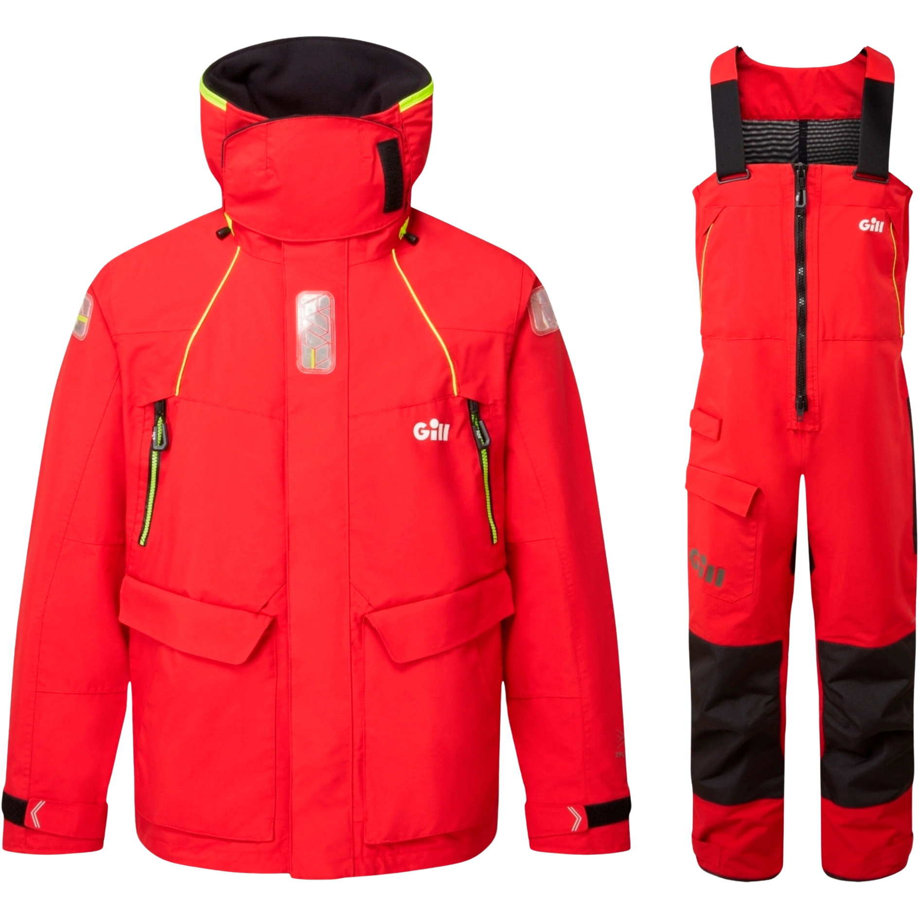 2026 Gill Mens OS2 Offshore Jacket & Trouser Sailing Suit GMOOJATCSR - Red